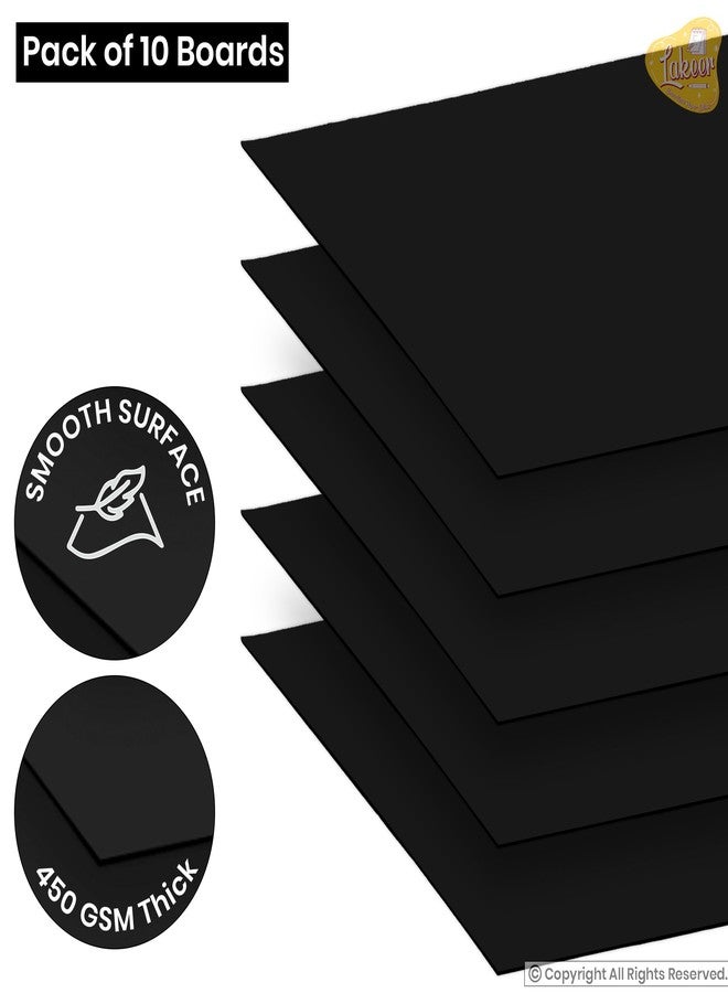 Lakeer A4 Black Color Board - Cardstock Paper Board, Hardboard | 450 GSM - Pack of 10 Pcs | for Scrapbooking, Art, Craft, Postermaking, DIY, Etc. - Image 3